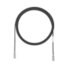 Cable de parcheo TX6, UTP cat6, diámetro reducido (28AWG), color negro, 5ft