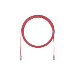 Cable de parcheo TX6, UTP cat6, diámetro reducido (28AWG), color rojo, 5ft