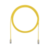 Cable de parcheo TX6, UTP cat6, diámetro reducido (28AWG), color amarillo, 5ft