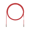 Cable de parcheo TX6, UTP cat6, diámetro reducido (28AWG), color rojo, 7ft
