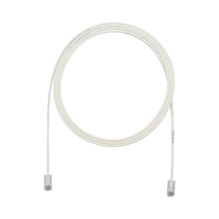 Cable de parcheo UTP cat6a, cm/LSZH, diámetro reducido (28AWG), color blanco mate, 4ft