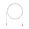 Cable de parcheo UTP cat6a, cm/LSZH, diámetro reducido (28AWG), color blanco mate, 4ft