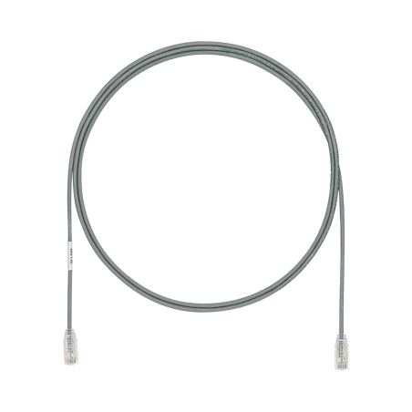 Cable de parcheo UTP cat6a, cm/LSZH, diámetro reducido (28AWG), color gris, 8ft