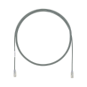 Cable de parcheo UTP cat6a, cm/LSZH, diámetro reducido (28AWG), color gris, 8ft
