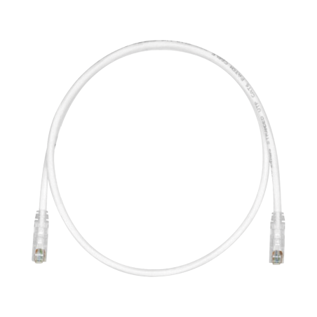 Cable de parcheo TX6, UTP cat6, 24 AWG, cm/LSZH, color blanco mate, 15ft