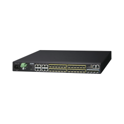 Switch Core capa 3, 24 puertos SFP 100/1000x, 8 puertos compartidos gigabit ethernet, 4 puertos SFP de 10 GBps