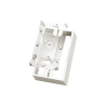 Caja de montaje superficial, para placas de pared (face plates), color blanco