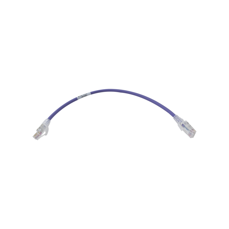 Patch cord mc6 modular cat6 UTP, cm/ls0h, 1ft, color violeta