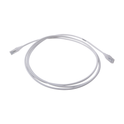 Patch cord mc6 modular cat6 UTP, cm/ls0h, 7ft, color blanco, diámetro reducido (28AWG)