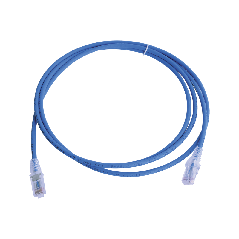 Patch cord mc6 modular cat6 UTP, cm/ls0h, 7ft, color azul