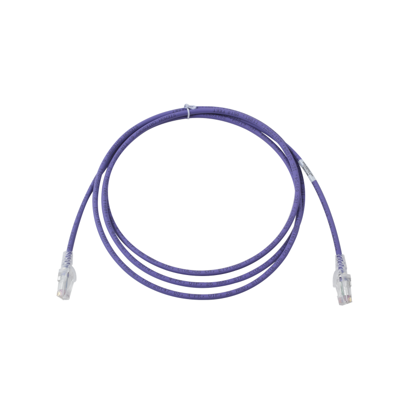 Patch cord mc6 modular cat6 UTP, cm/ls0h, 7ft, color violeta, versión bulk (sin empaque individual)