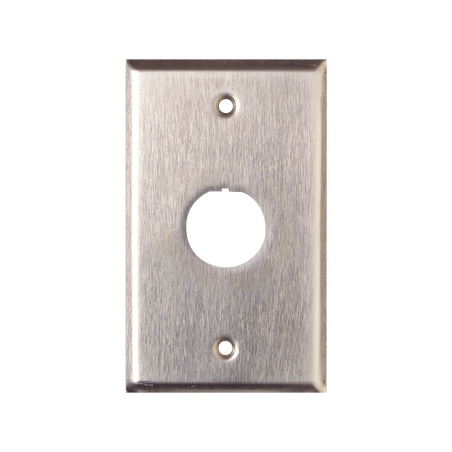 Placa de pared reforzada, de acero inoxidable, para uso industrial, de 1 puerto
