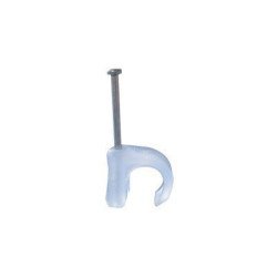 Grapa para cable plano de 3mm color transparente (100 piezas)
