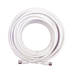 Jumper coaxial con cable tipo RG-6 en color blanco de 15.24 metros de 
