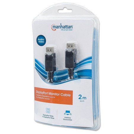 Cable DisplayPort 1.1, macho a macho, 2.0 m, Negro