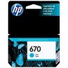 Cartucho de tinta cian HP 670