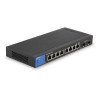 Switch Linksys LGS310C - negro, 8 + 2 puertos SFP
