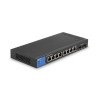 Switch Linksys LGS310C - negro, 8 + 2 puertos SFP