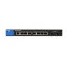 Switch Linksys LGS310C - negro, 8 + 2 puertos SFP