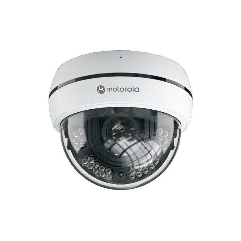 Cámara IP Motorola varifocal MTIDP042611, domo plástico, 2 mp, icr, día-noche, IP66, ONVIF, PoE, DNR 3d, WDR digital, analíticos