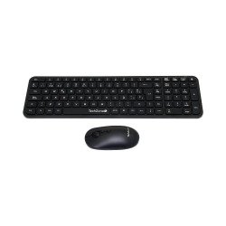Kit teclado y mouse inalámbrico TechZone TZCOMBINA05 - negro, 20 m, 1000-1600 y 2400 DPI