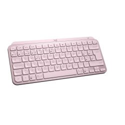 Teclado Logitech MX Keys Mini, Mini, RF Wireless + Bluetooth, Switch de tecla de tijera, Rosa