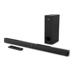 Barra de sonido detachable Ghia 2.1 canales, bluetooth, USB, aux, HDMI arc, óptico 100w rms