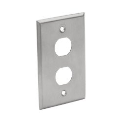 Placa Frontal de Ancho Sencillo de 2 Puertos TRIPP-LITE N206-FP02-IND - Plata, Acero inoxidable