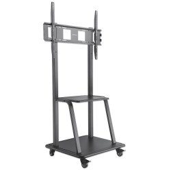 Soporte para dispositivos audiovisuales, de alta resistencia, negro, apto para TV de 37" a 100"