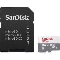 Memoria SanDisk 128GB micro SDXC ultra 100mb/s clase 10 con adaptador
