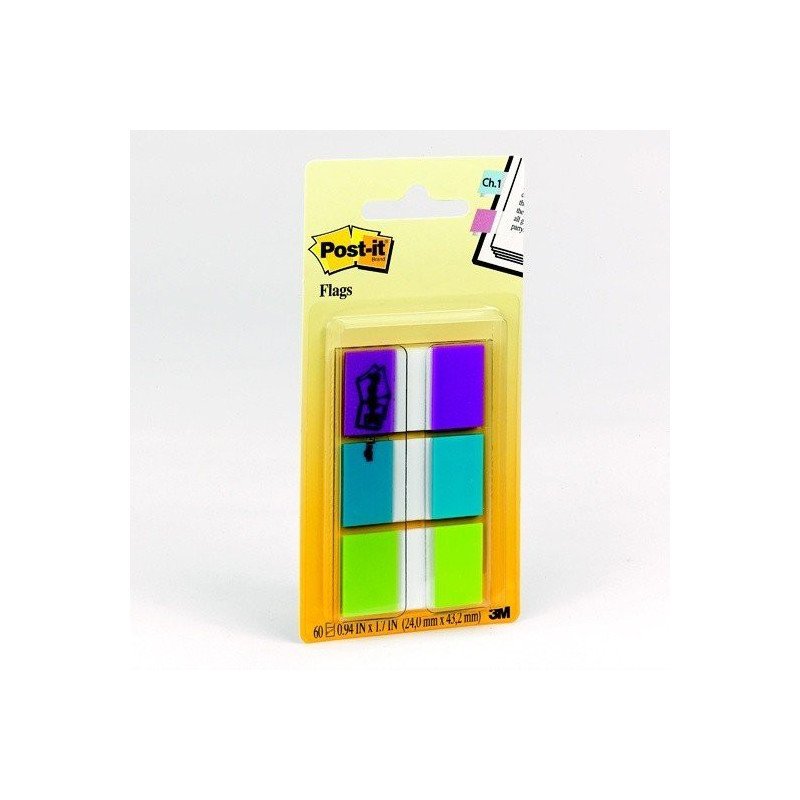Banderitas Post-it 680PBG colores fríos 60 banderitas