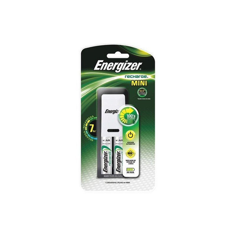Cargadores de pila Energizer contiene 2 pilas AA Cargadores de pila Energizer contiene 2 pilas AA