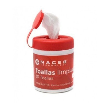 Toallas Naceb Technology na-0801 - rojo, paños húmedos, computadoras