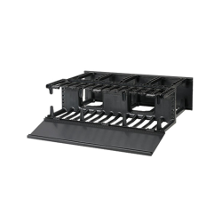 Organizador de cables horizontal netmanager, doble (frontal y posterior), para rack de 19in, 3ur