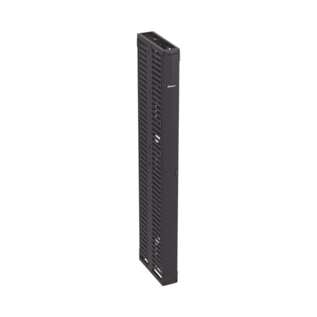 Organizador vertical doble patchrunner, para rack abierto de 45 unidades, 6in de ancho, color negro