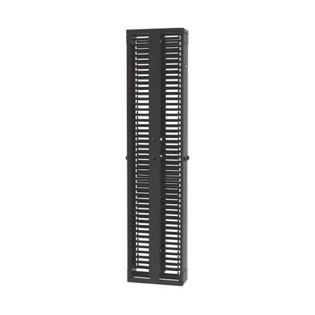 Organizador vertical doble patchrunner, para rack abierto de 45 unidades, 8in de ancho, color negro