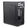 Gabinete Quaroni frente ABS, negro con franja tipo fibra de carbono, m