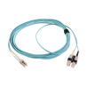 Jumper de fibra óptica multimodo 50/125 XGLO OM3, LC-SC dúplex, ofnr, color aqua, 2 metros