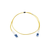 Jumper de fibra óptica monomodo (OS2), XGLO, riser, LC, UPC-LC, UPC dúplex, ofnr, color amarillo, 1 metro