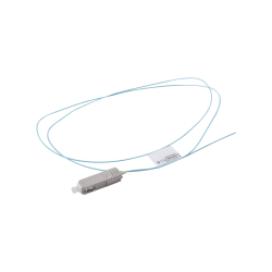 Pigtail de fibra óptica SC simplex, multimodo OM3 XGLO 50/125, ofnr, color aqua, 1 metro