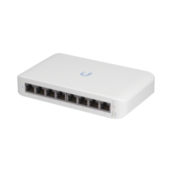 Switch unifi lite administrable PoE de 8 puertos 10/100/1000 Mbps (4 puertos 802.3af/at), 52 w
