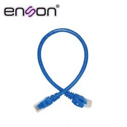 Patchcord UTP cat6 Enson P6003L 30 cm color azul pro-ii 100% cobre