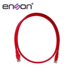 Patchcord UTP cat6 Enson p6009r 90 cm color rojo pro-ii 100% cobre