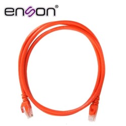 Patchcord UTP cat6 Enson p6012o 120 cm color naranja pro-ii 100% cobre