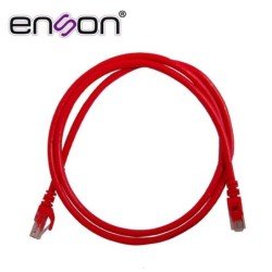 Patchcord UTP cat6 Enson p6012r 120 cm color rojo pro-ii 100% cobre