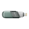 Memoria Sandisk 256GB iXpand flash drive flip para iPhone, iPad lightning, USB 3.1 metálica con tapa de plástico