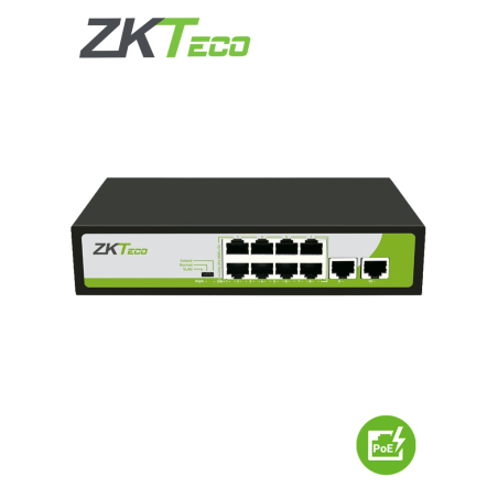 Switch de 8 Puertos Fast Ethernet, 8 Puertos PoE 10/100, 2 Puertos 10/100, Soporta hasta 250mts sobre UTP CAT 6, Protección Cont