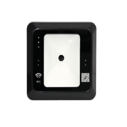 Lector Esclavo de Código QR, NFC y Tarjeta Mifare Frecuencia 13.56MHz, DC 12V o 5V por USB, Conexión Wiegand. Blanco