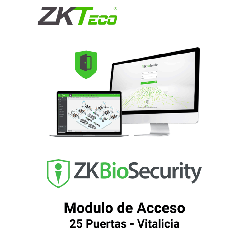 Licencia Vitalicia para 25 Puertas en Control de Acceso, Hasta 30 000 Usuarios, 500 Departamentos, 500 Áreas