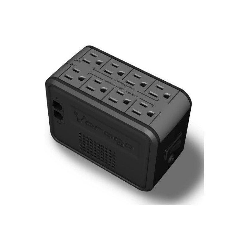 Regulador de Voltaje Vorago AVR-100 - 8 Contactos, 1000VA, 480w. Regulador de Voltaje Vorago AVR-100 - 8 Contactos, 1000VA, 480w.